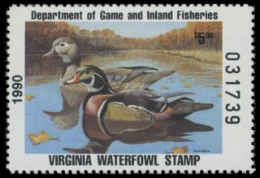 Scan of 1990 Virginia Duck Stamp