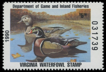 Scan of 1990 Virginia Duck Stamp