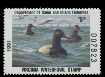 Scan of 1991 Virginia Duck Stamp