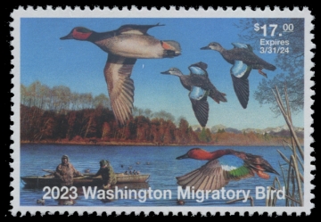 Scan of 2023 Washington Duck Stamp