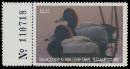 Scan of 1990 Wisconsin Duck Stamp