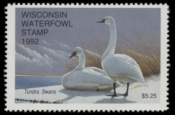 Scan of 1992 Wisconsin Duck Stamp