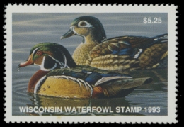 Scan of 1992 Wisconsin Duck Stamp