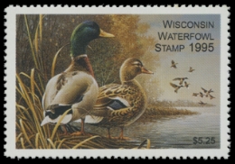 Scan of 1995 Wisconsin Duck Stamp