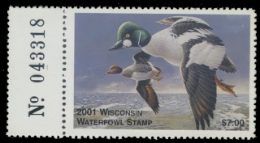 Scan of 2001 Wisconsin Duck Stamp