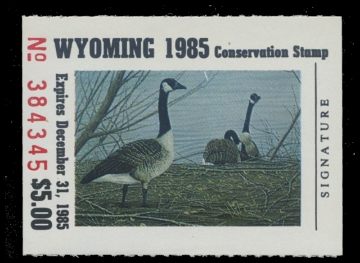 Scan of 1985 Wyoming Duck Stamp