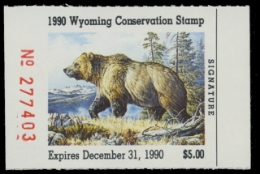 Scan of 1990 Wyoming Duck Stamp