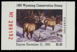 Scan of 1993 Wyoming Duck Stamp