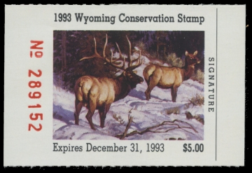 Scan of 1993 Wyoming Duck Stamp