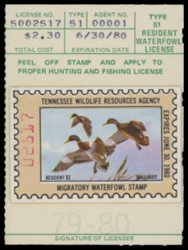 Scan of 1979 Tennessee Duck Stamp - First of State