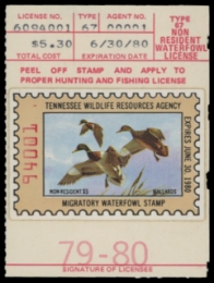 Scan of 1979 Tennessee NR Duck Stamp - First of State