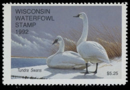 Scan of 1992 Wisconsin Duck Stamp