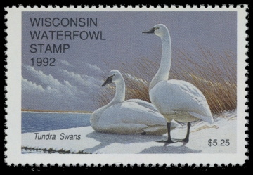 Scan of 1992 Wisconsin Duck Stamp