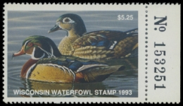Scan of 1993 Wisconsin Duck Stamp