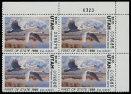 Scan of 1986 Utah Duck Stamp - First of State