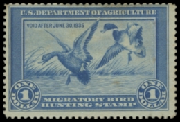 Scan of RW1 1934 Unsigned F-VF