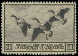 Scan of RW3 1936 Duck Stamp
