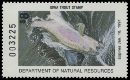 Picture of 1990 Iowa Trout Stamp