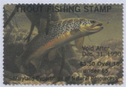 Picture of 1990 Maryland Trout Stamp