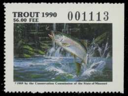 Picture of 1990 Missouri Trout Stamp