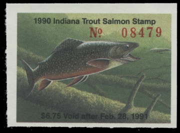 Picture of 1990 Indiana Trout Stamp
