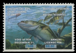 Picture of 1989 Maryland Chesapeake Bay Fishing Stamp