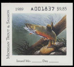 Picture of 1989 Michigan Trout & Salmon Stamp
