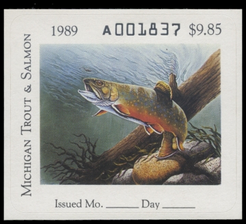 Picture of 1989 Michigan Trout & Salmon Stamp
