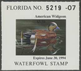 Picture of 1993 Florida Duck Stamp MNH VF