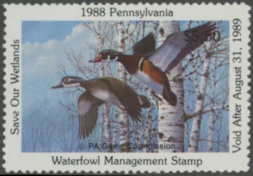 Picture of 1988 Pennsylvania Duck Stamp MNH VF