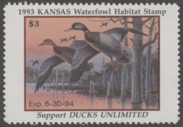 Picture of 1993 Kansas Duck Stamp MNH VF
