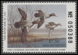 Picture of 1990 Louisiana Duck Stamp Non Resident MNH VF