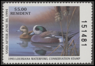Picture of 1993 Louisiana Duck Stamp MNH VF