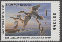 Picture of 1996 Louisiana Duck Stamp Non Resident MNH VF