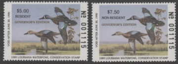 Picture of 1989 Louisiana Duck Stamps - Governor's Edition MNH VF