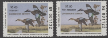 Picture of 1989 Louisiana Duck Stamp - Governor's Edition MNH VF