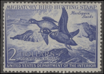 Picture of RW19 1952 Duck Stamp Faults  Unsigned F-VF
