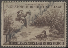 Picture of RW9 1942 Duck Stamp  Used F-VF