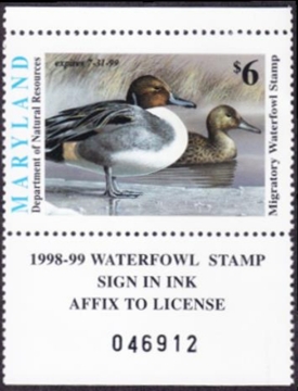 Picture of 1998 Maryland Duck Stamp MNH VF