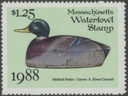 Picture of 1988 Massachusetts Duck Stamp MNH VF