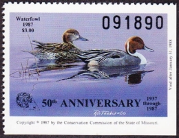 Picture of 1987 Missouri Duck Stamp MNH F-VF