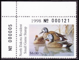 Picture of 1998 North Dakota Duck Stamp MNH VF