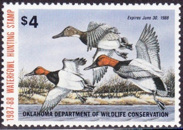 Picture of 1987 Oklahoma Duck Stamp MNH VF