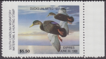Picture of 1987 South Carolina Duck Stamp MNH VF