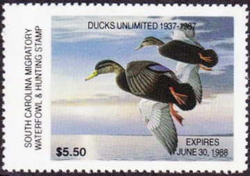 Picture of 1987 South Carolina Duck Stamp MNH VF