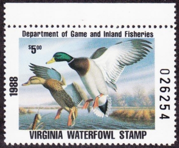 Picture of 1988 Virginia Duck Stamp - First of State MNH VF
