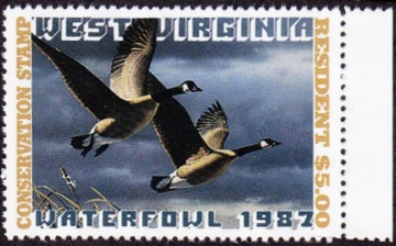 Picture of 1987 West Virginia Duck Stamp - First of State MNH VF