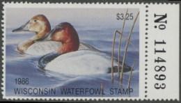 Picture of 1986 Wisconsin Duck Stamp MNH VF