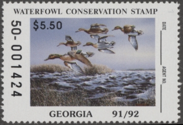 Picture of 1991 Georgia Duck Stamp MNH VF