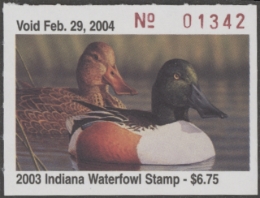 Picture of 2003 Indiana Duck Stamp MNH VF